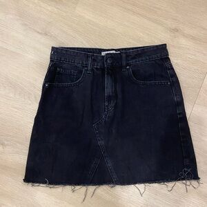 Black Denim Skirt